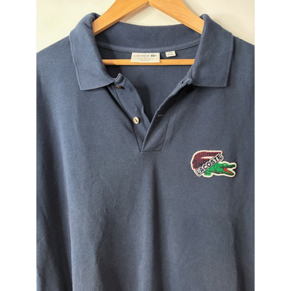 Lacoste Sport Polo Shirt Big Croc Men Sz 9 Navy 4XL Reg Fit Tennis Golf Casual